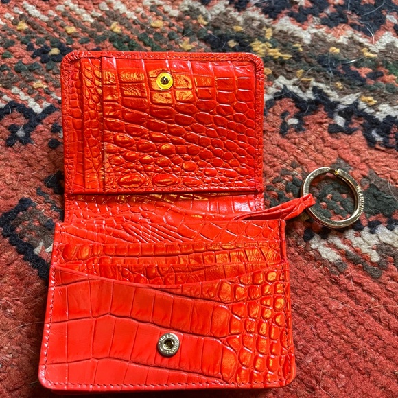 Brahmin Mini Key Wallet - Orange/Red Melbourne - Picture 2 of 3